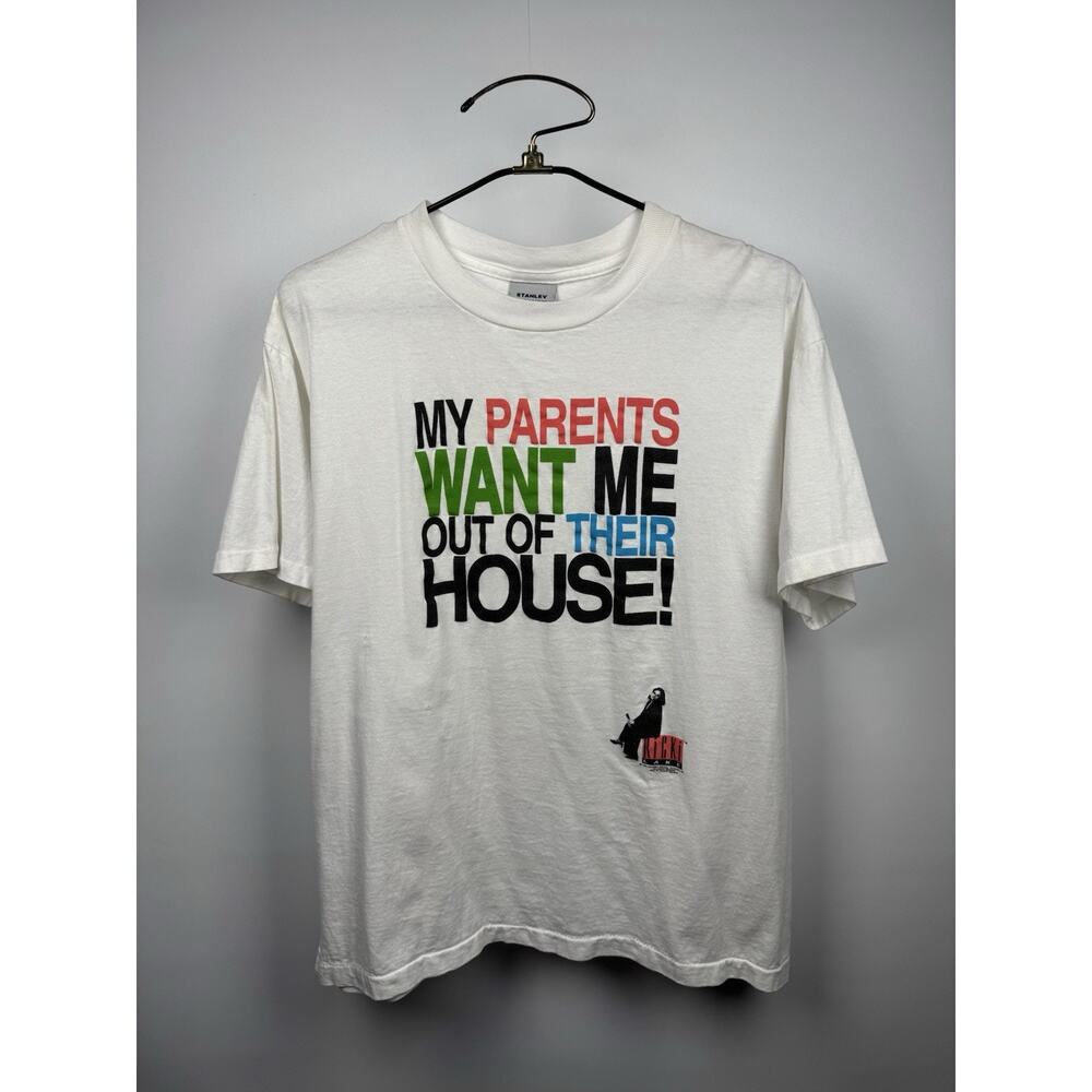Vintage 1995 Ricki Lake My Parents Want Me Out TV Shirt Desantis RARE XL 24x28